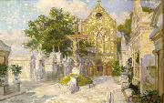 unknow artist Saint Roch Cemetery Chapel and Campo Santo oil painting on canvas